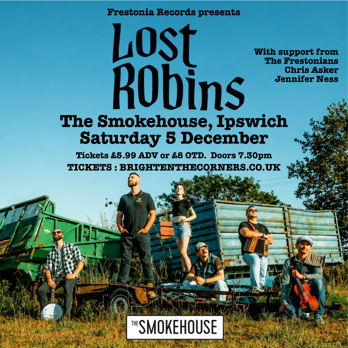 Picture of Lost Robins,The Frestonians, Chris Asker, Jennifer Ness @ The Smokehouse, Ipswich