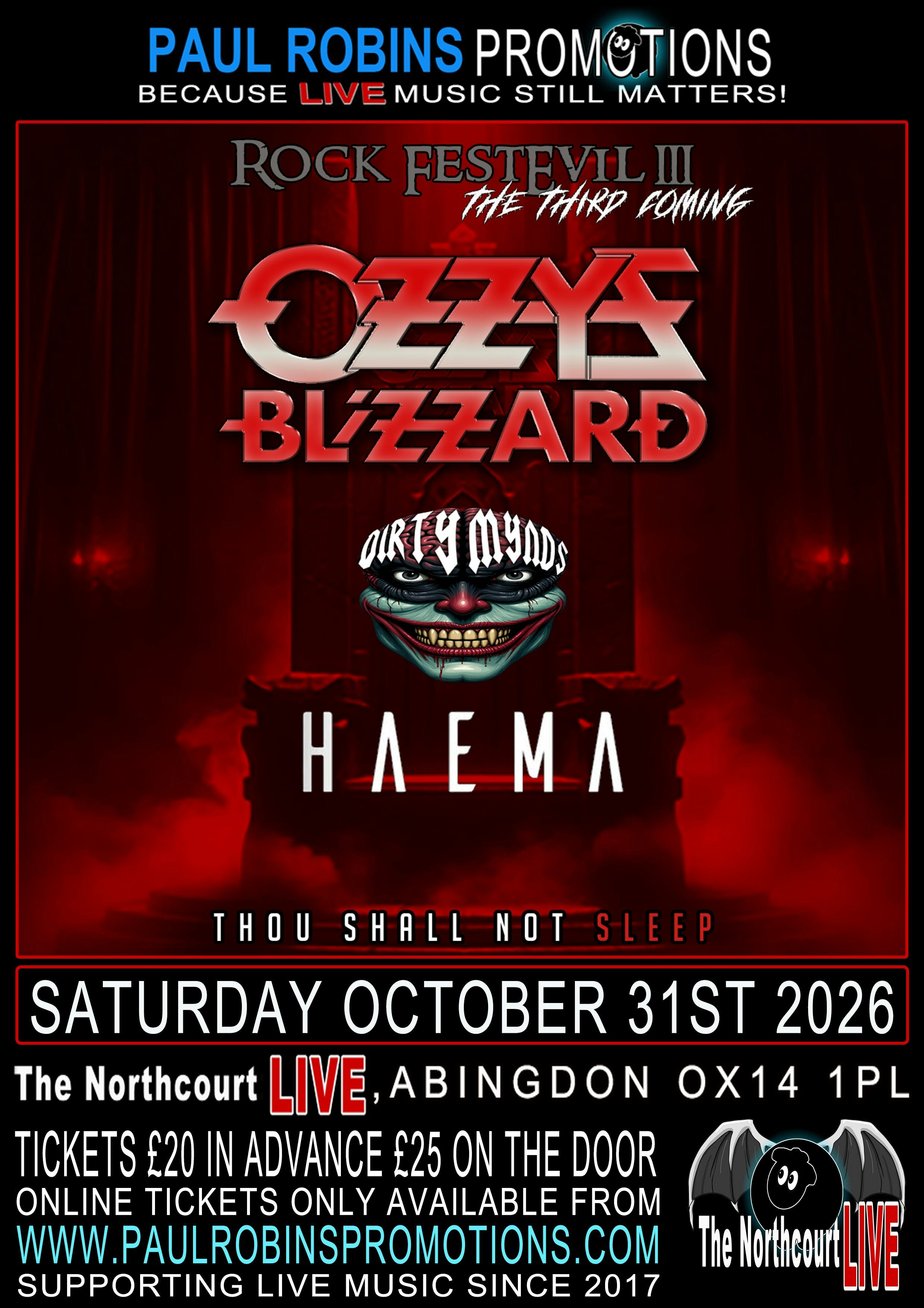 Picture of ROCK FestEvil - Ozzy's Blizzard - Ozzy Osbourne Tribute, Dirty Mynds, HAEMA