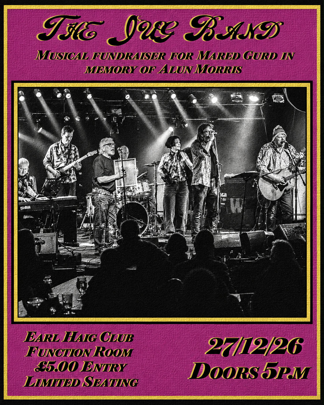 Picture of The Jug Band Marie Curie Fundraiser, held in memory of Alun Morris.